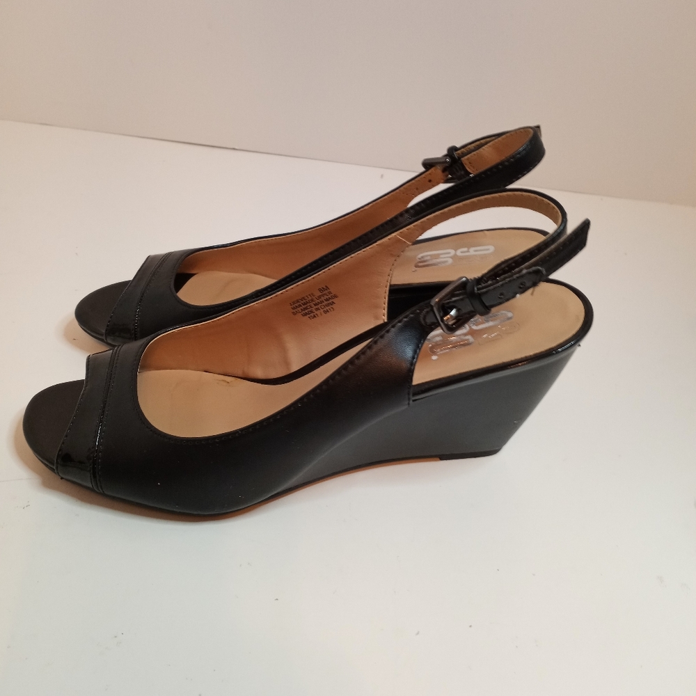 9 & CO JUGEVETTE BLACK SHOES SIZE 8M - Picture 3 of 6